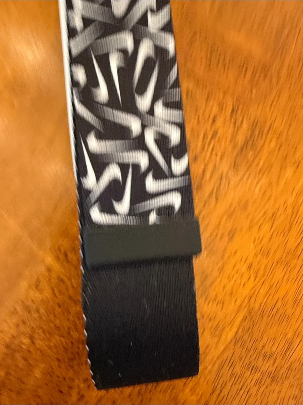 Nike Black & White Swoosh Pattern Reversible belt